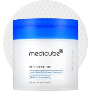 medicube Zero Pore Pad 2.0 Toner Pads | Dual-Textured Exfoliating Facial Pads for Pore Care | 70 Pads